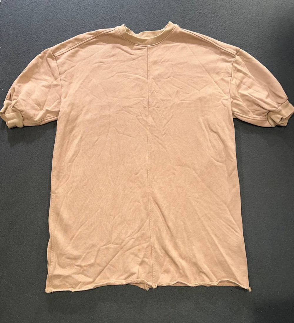 Everlane The Weekend boxy Dress Beige Crewneck organic cotton Size L A011155